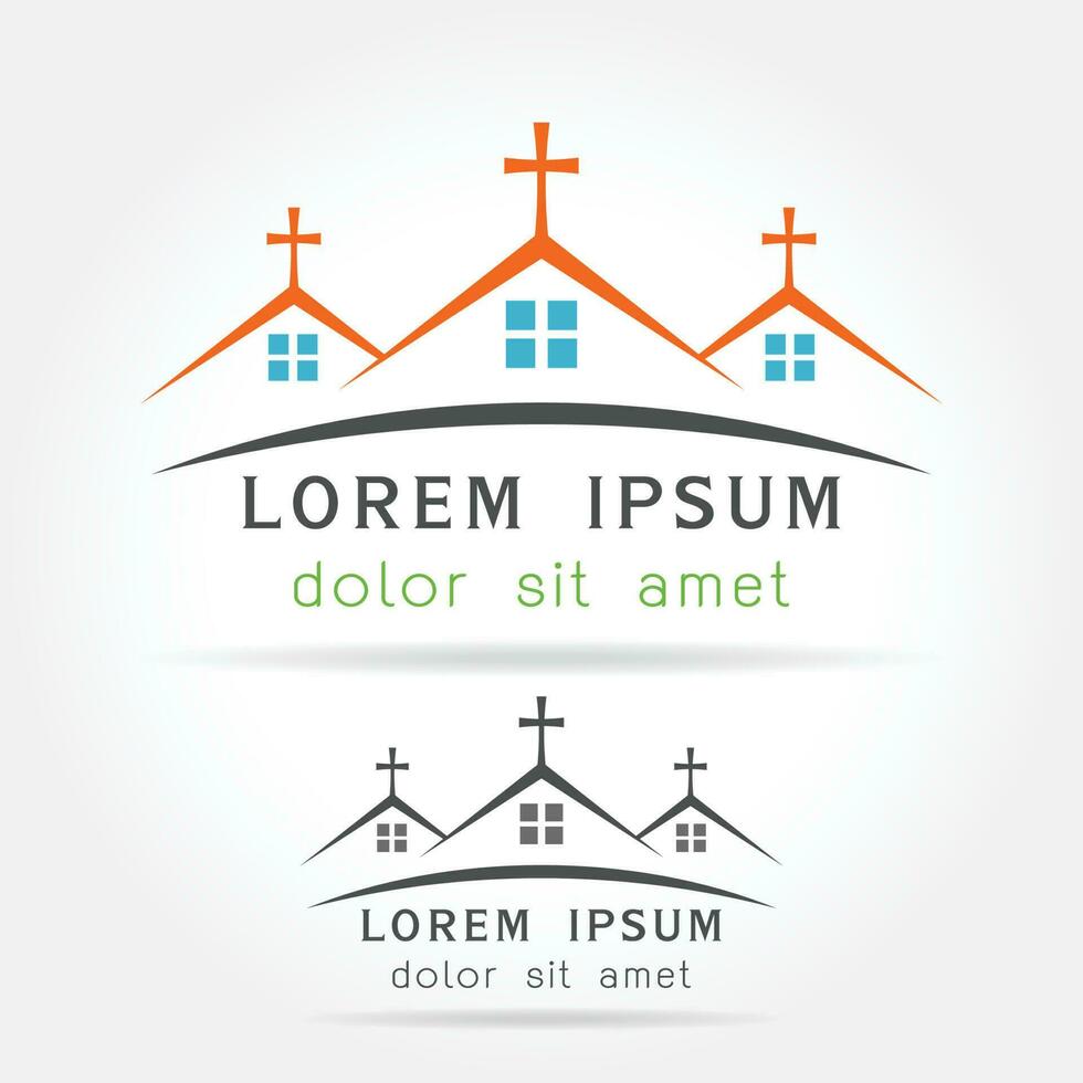 House Church Icon Vector