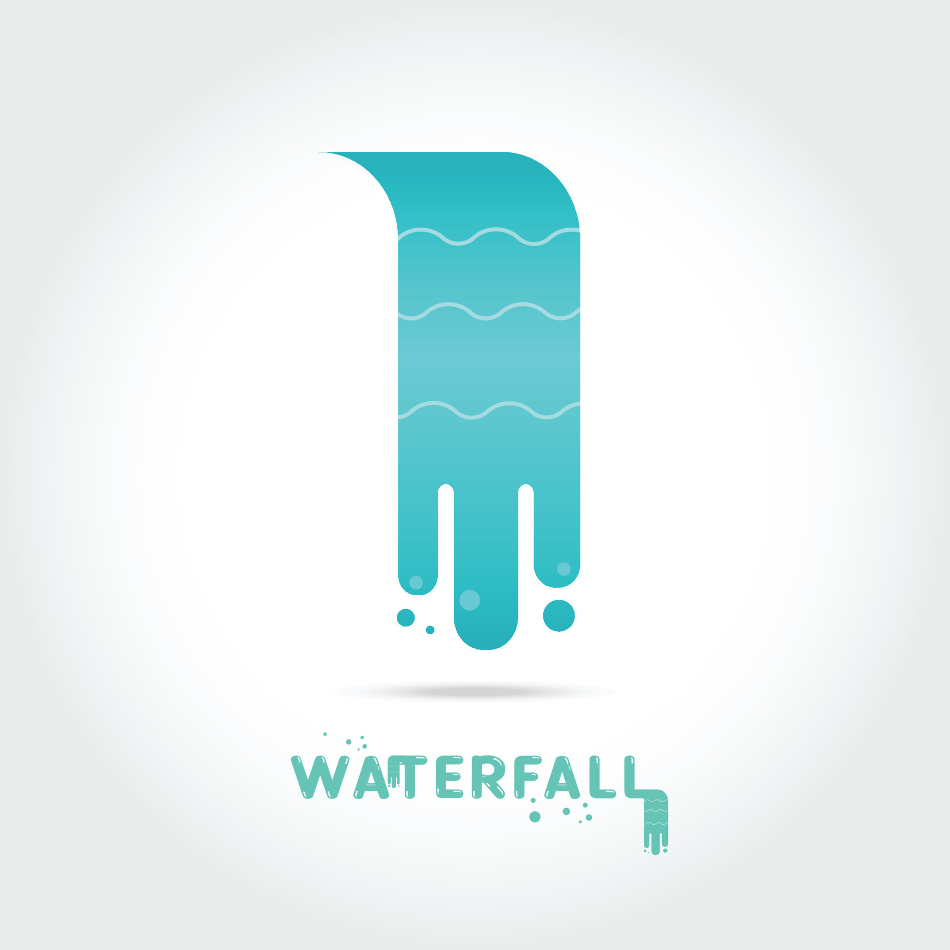 Waterfall logo design 23426718 Vector Art at Vecteezy