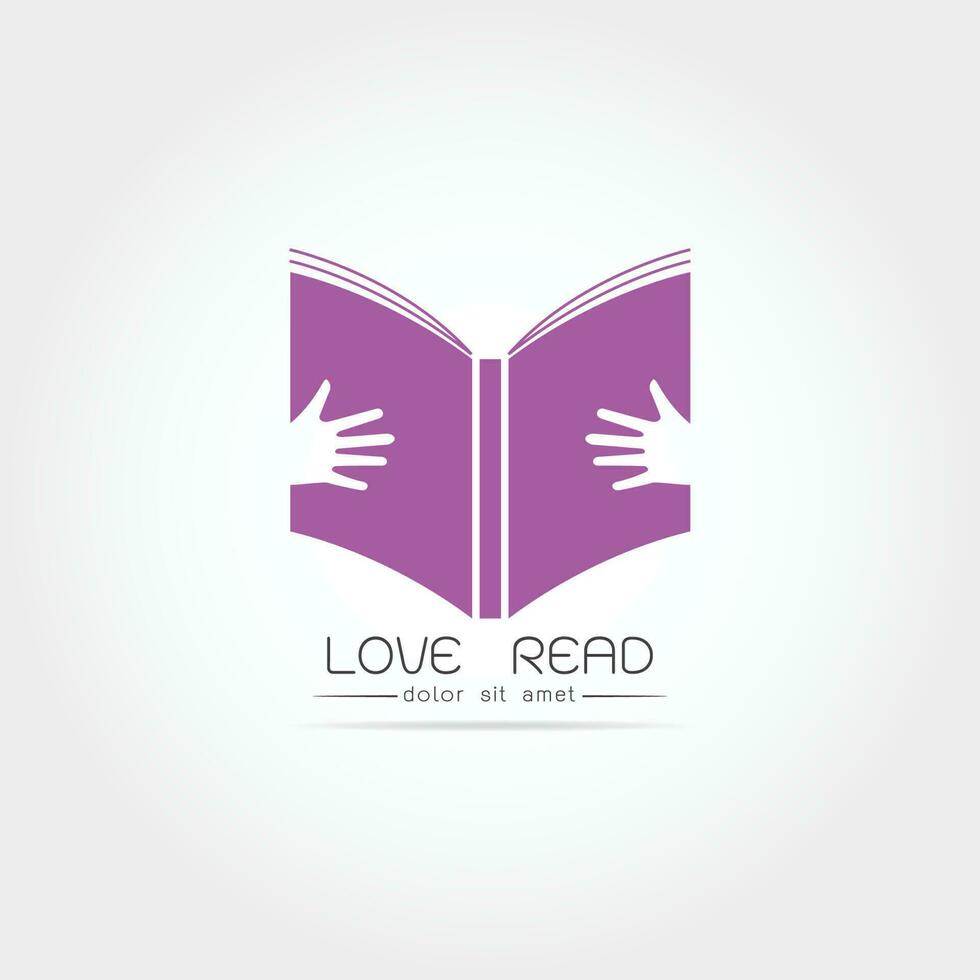 educación libro logo vector diseño