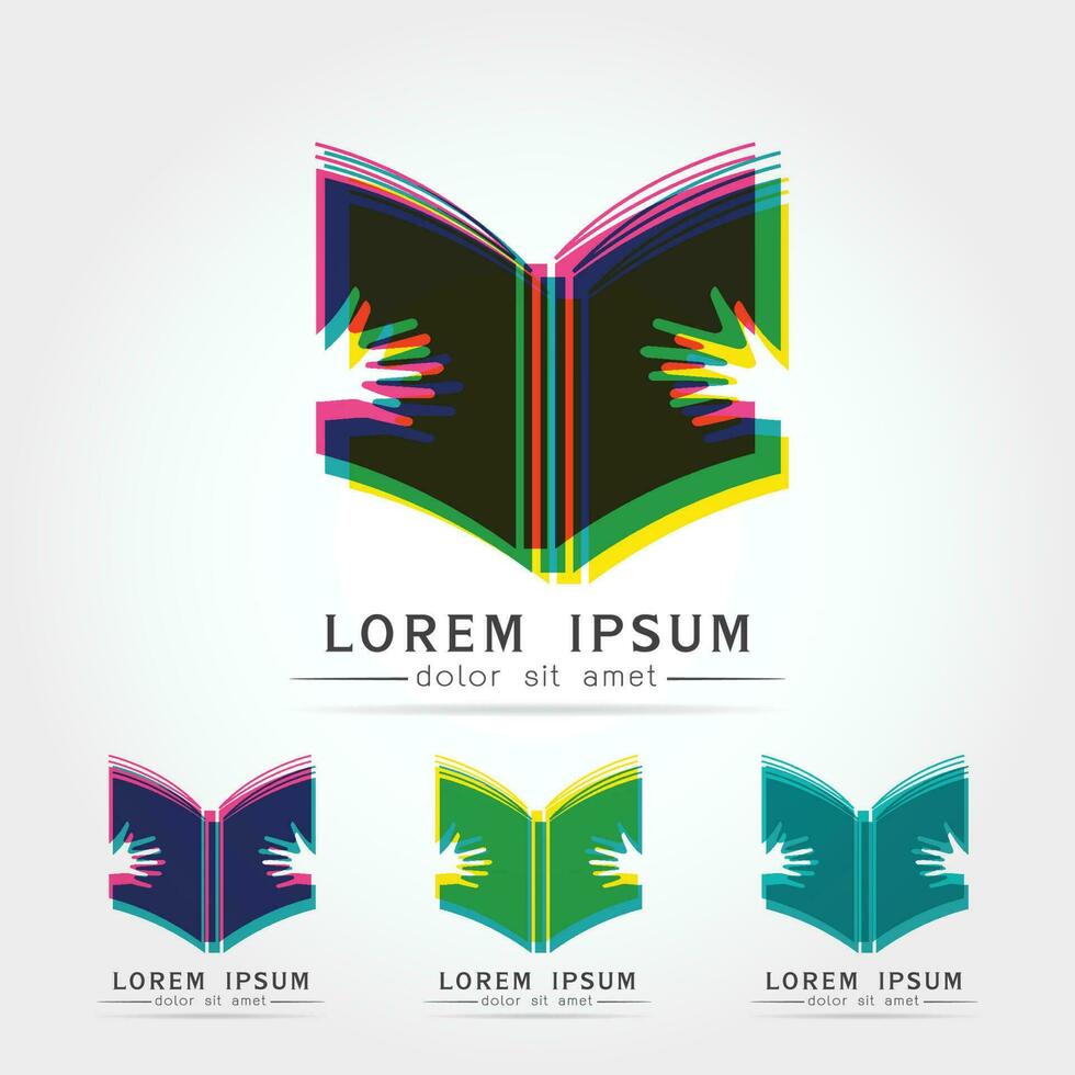 Education book logo vector design