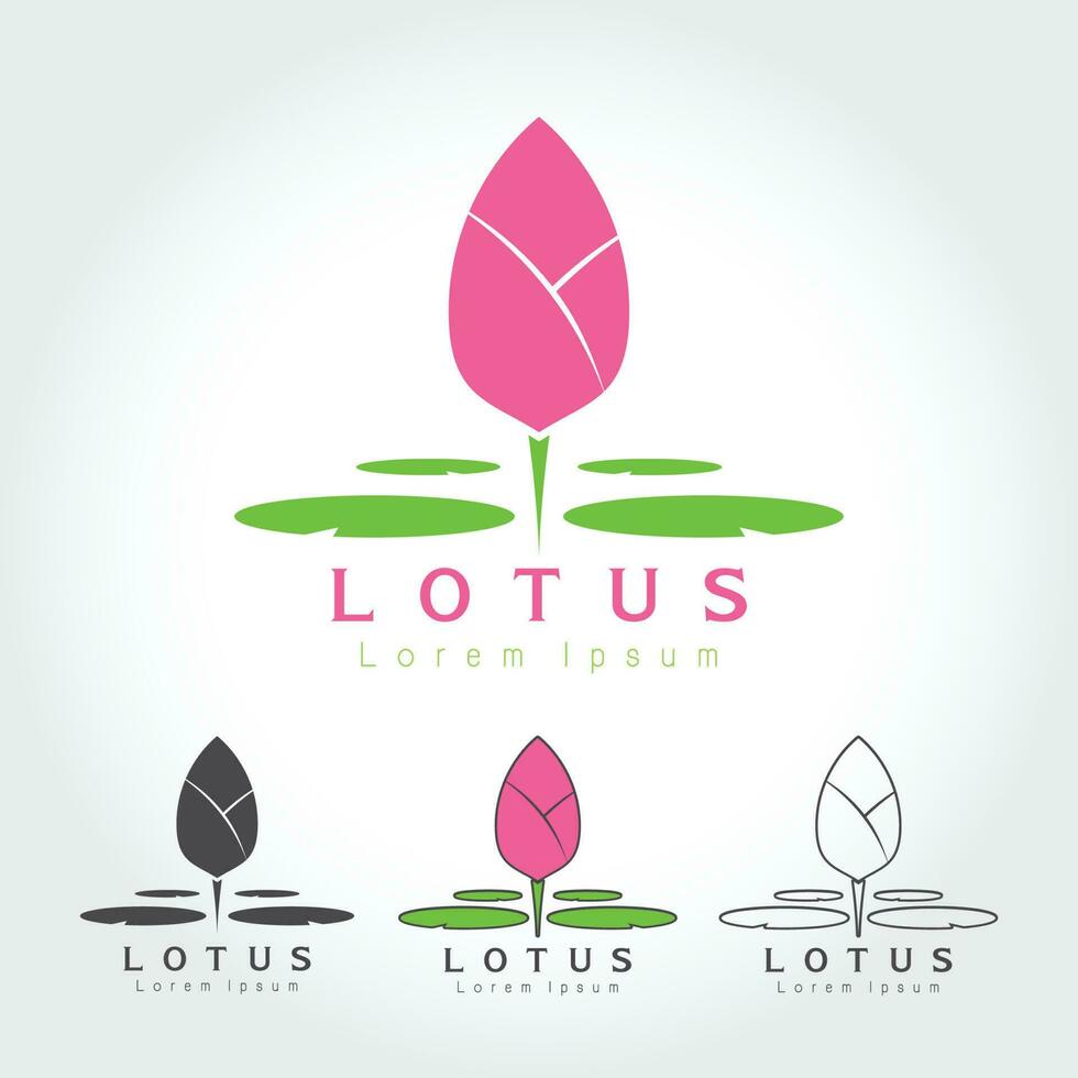 Lotus flower logo vector