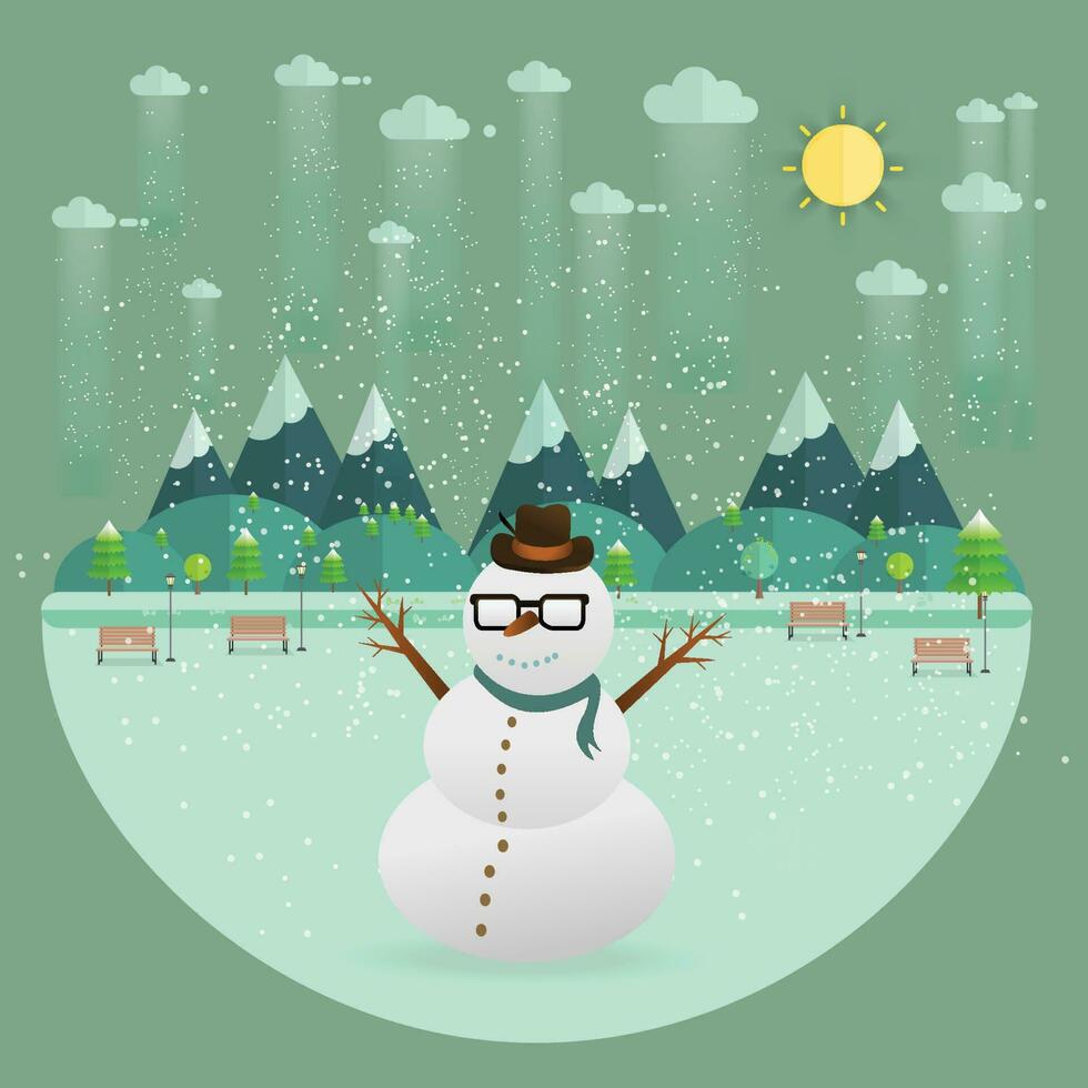 Public Park in The City vector