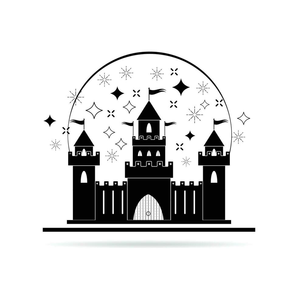 icono de vector de castillo