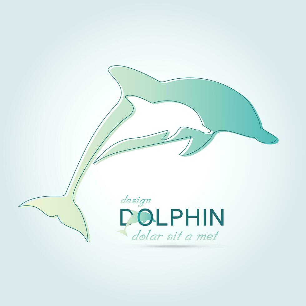 Dolphin icon design element vector