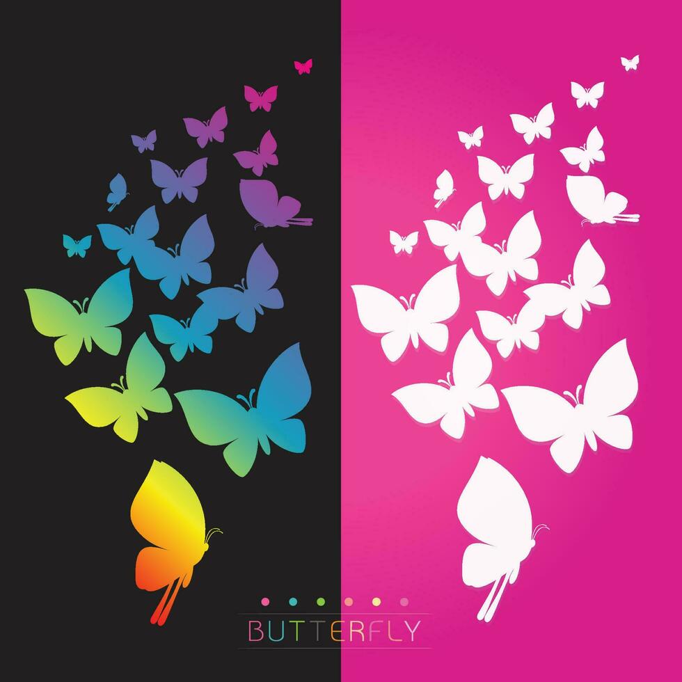Colorful butterfly design vector