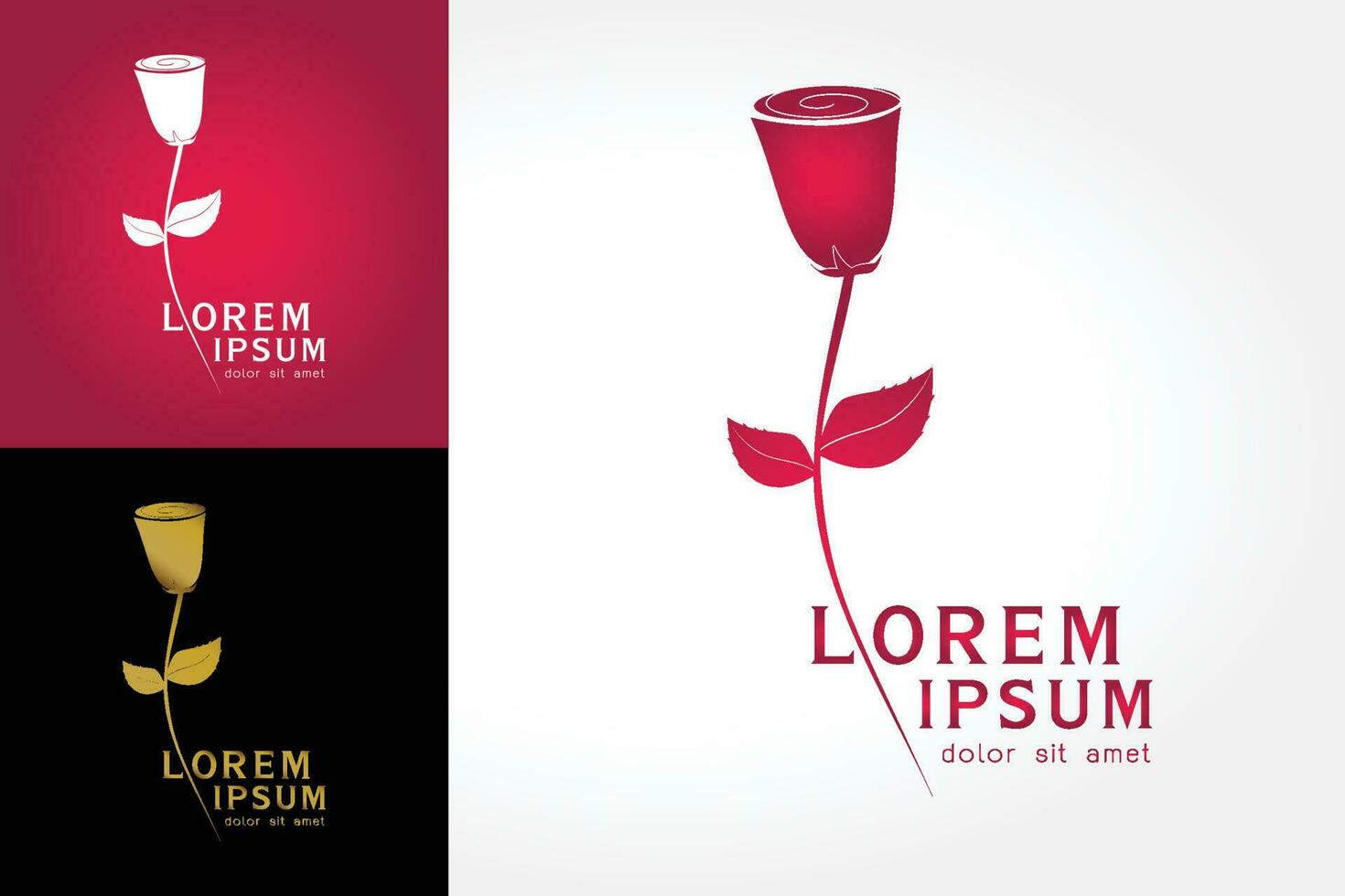 logo Rose Flower vector