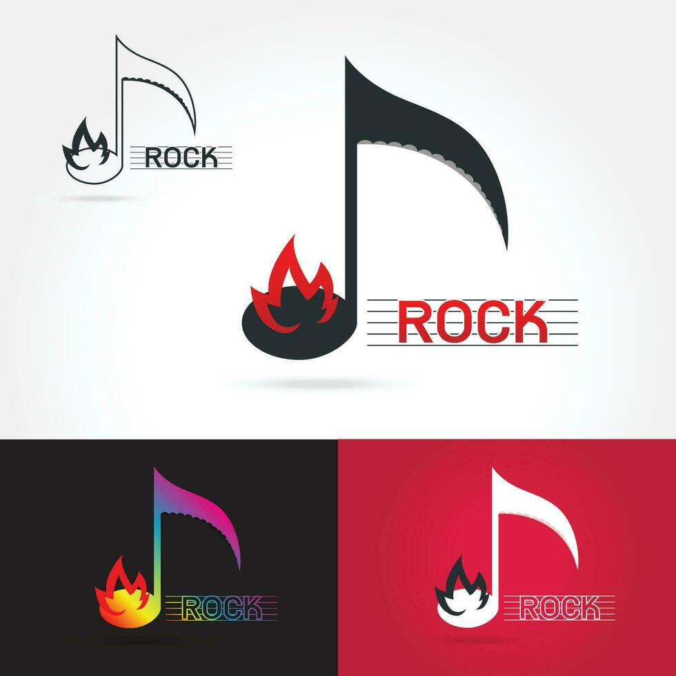 logo para un musical rock banda vector