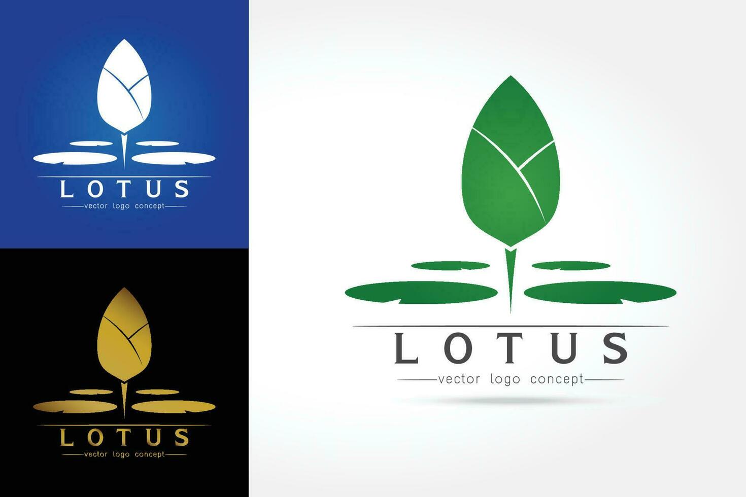 Lotus flower logo vector