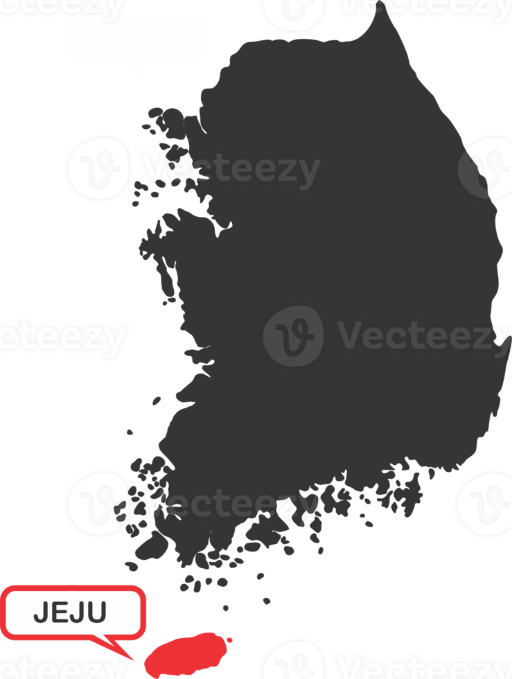 Jeju island pin map location png