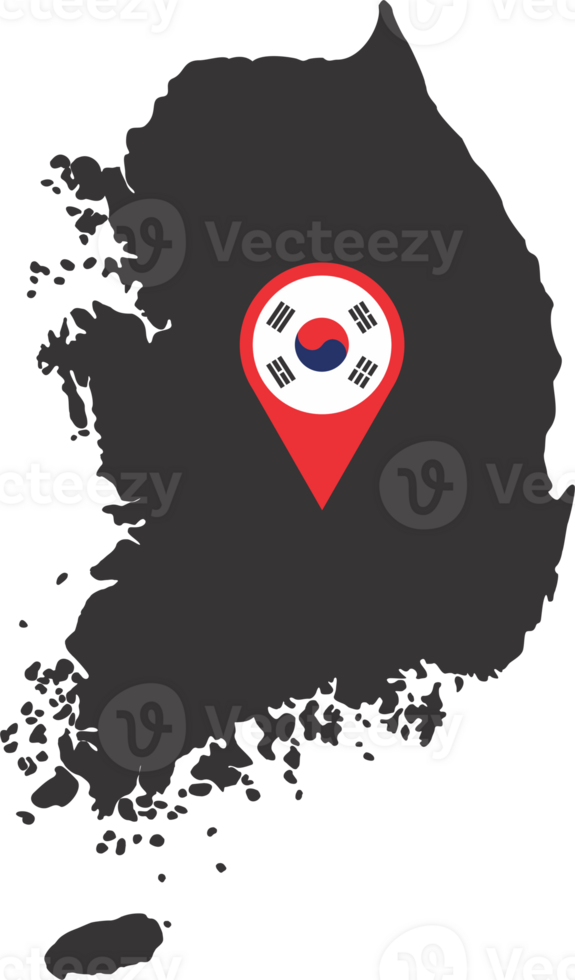 South Korea pin map location png