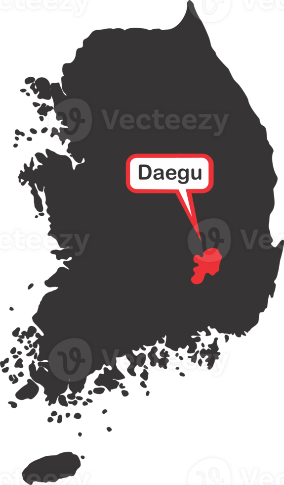 Daegu city pin map location png
