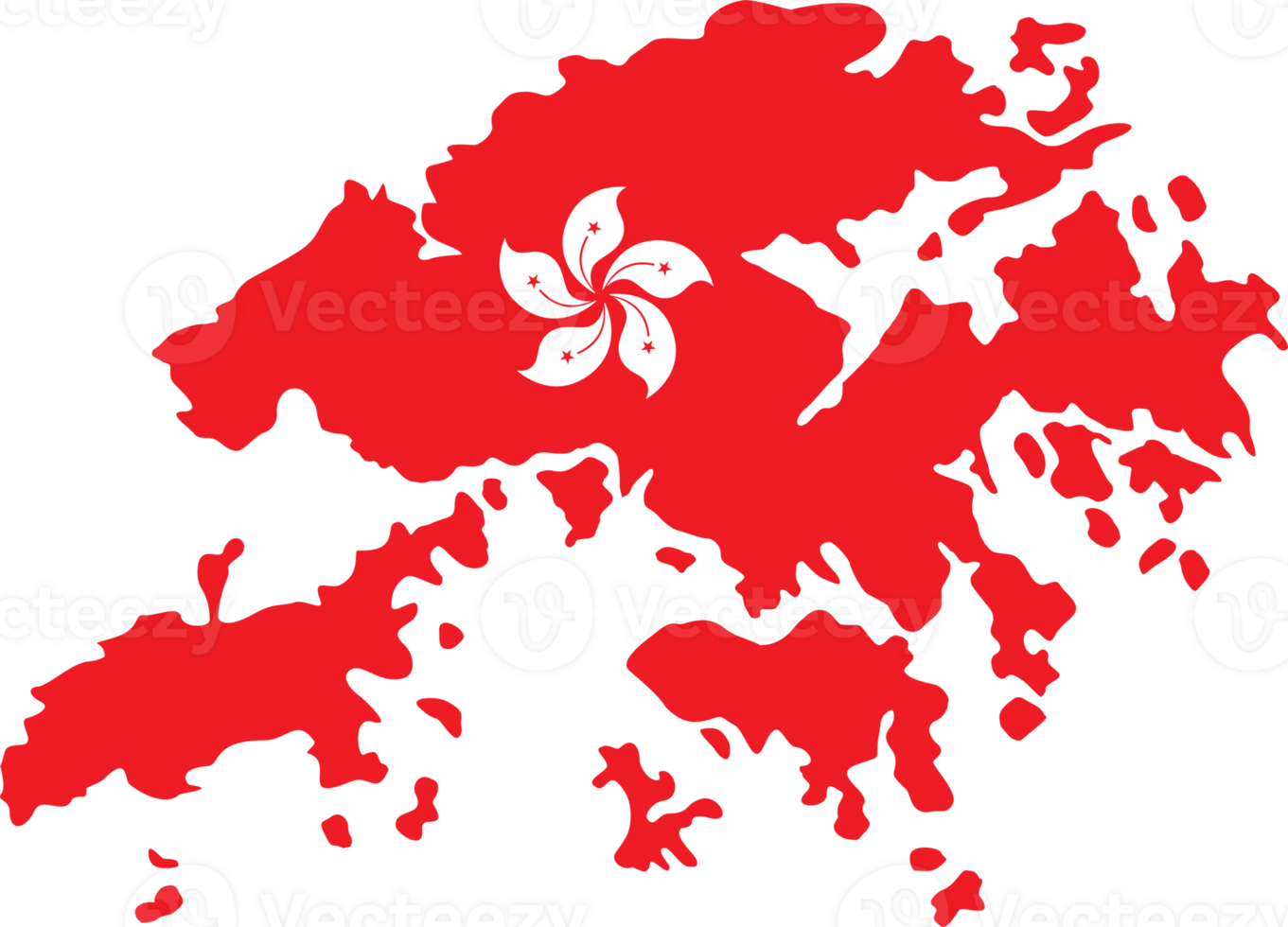 Hong kong flag pin map location png