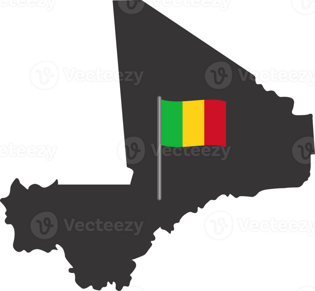 Mali flag pin map location png