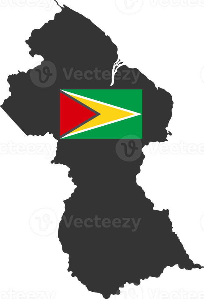 Guyana flag pin map location png