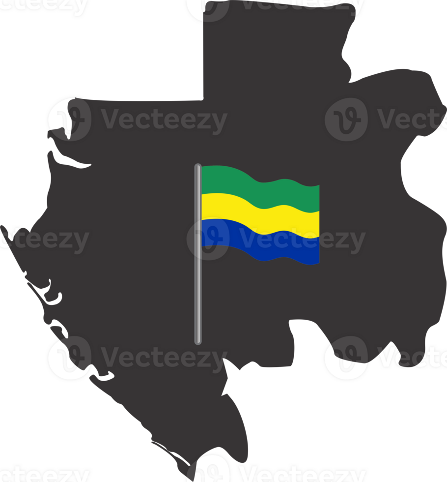 Gabon flag pin map location png