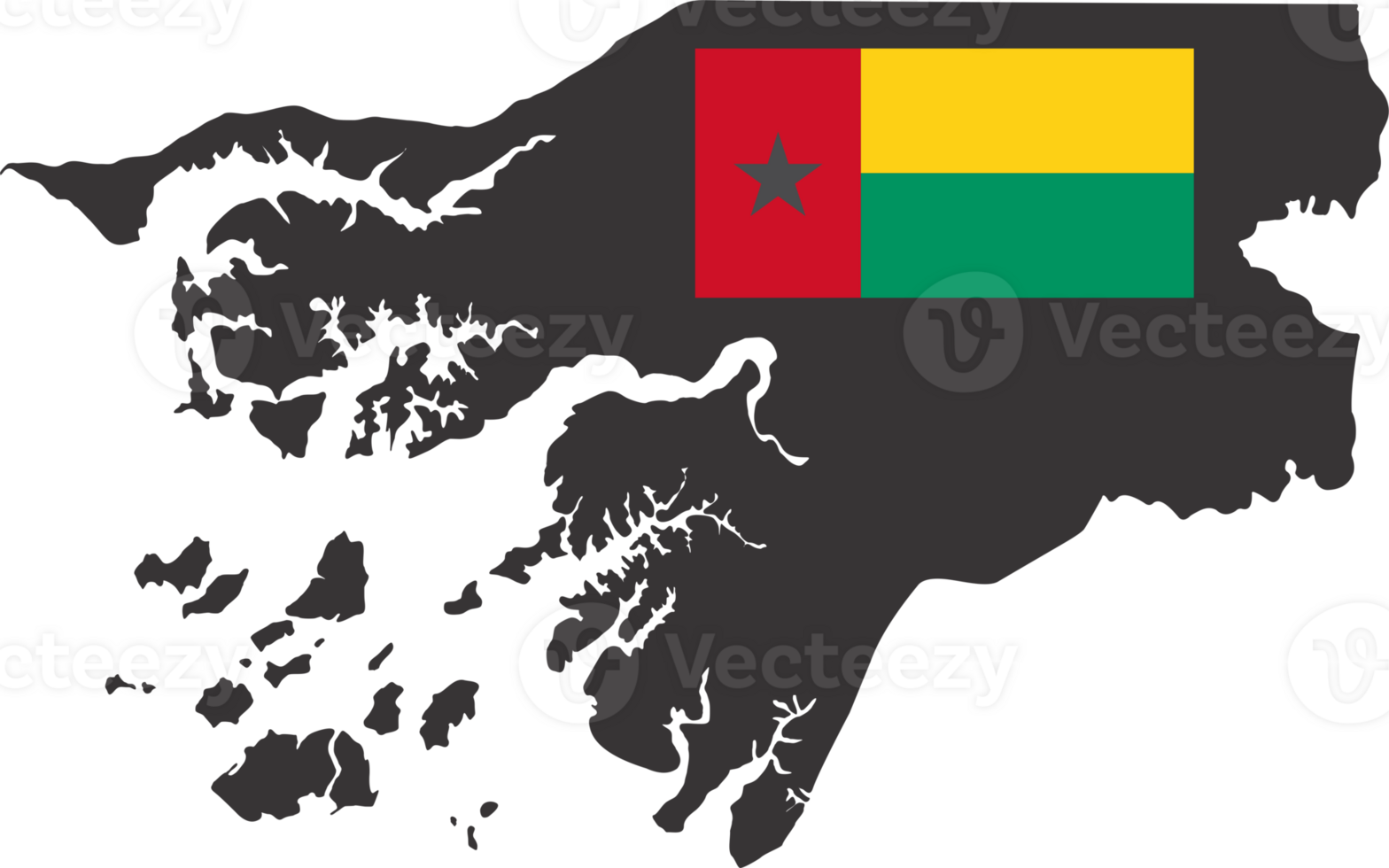 Guinea Bissau flag pin map location png