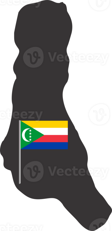 Comoros flag pin map location png
