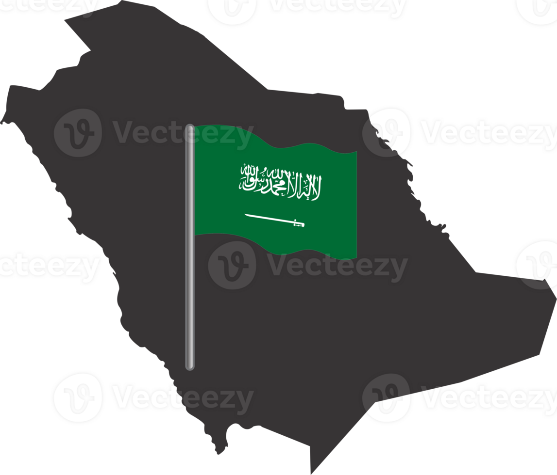 Saudi Arabia flag pin map location png