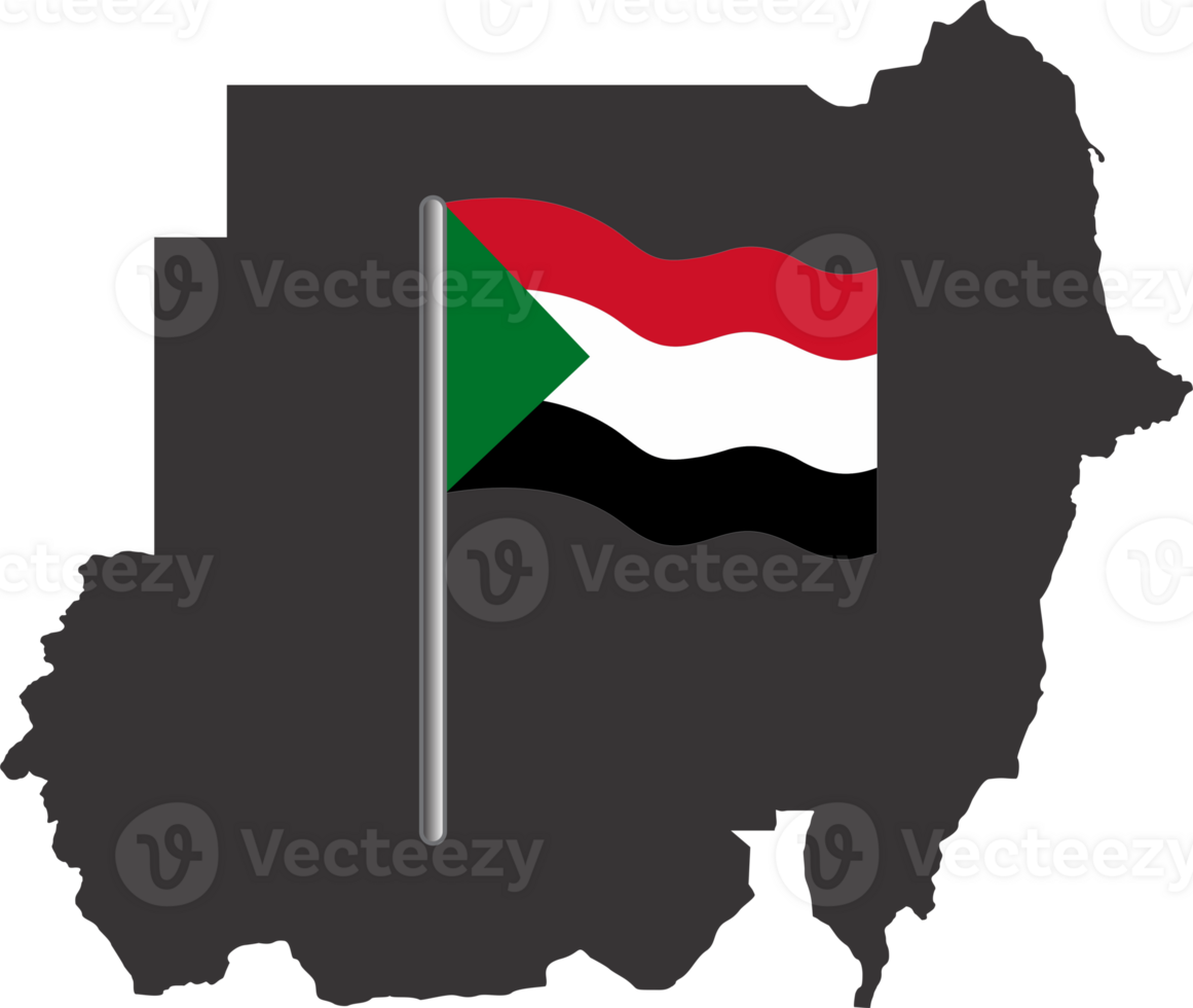 Sudan flag pin map location png
