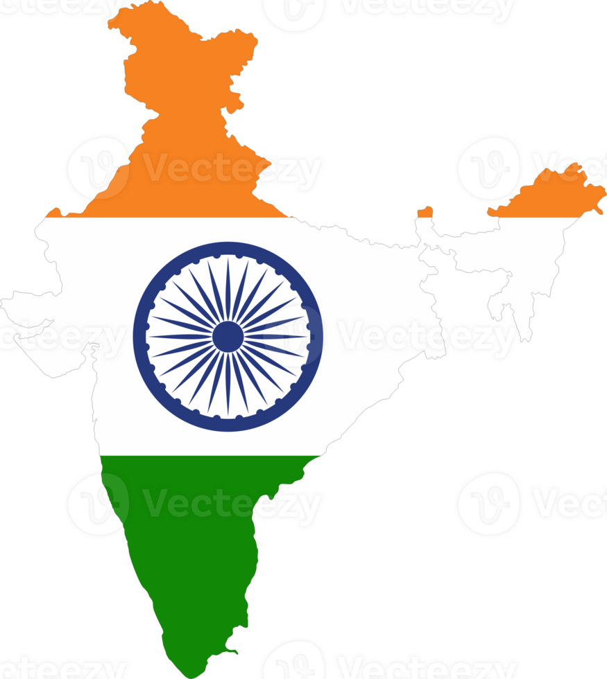 India flag pin map location png