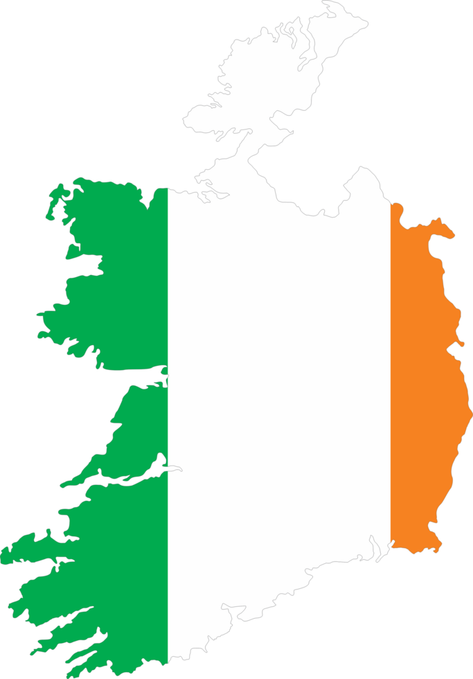 Irlanda bandera alfiler mapa ubicación png