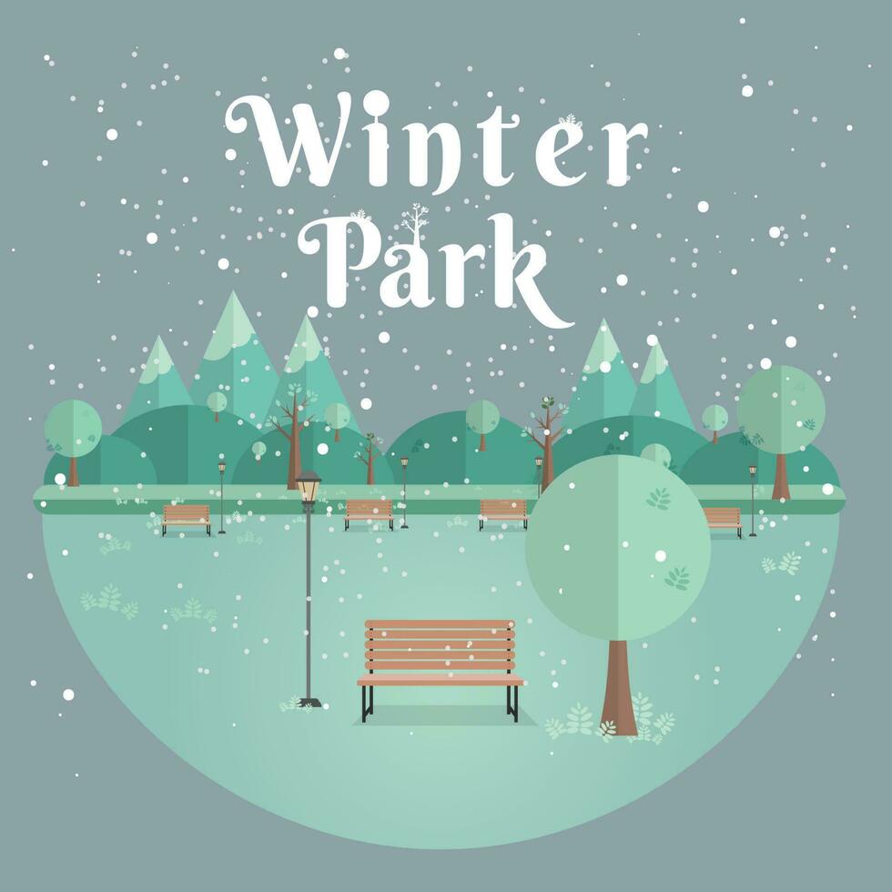 Public Park in The City vector