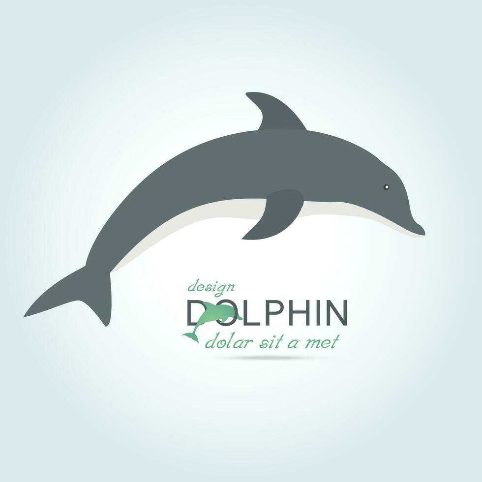 Dolphin icon design element vector