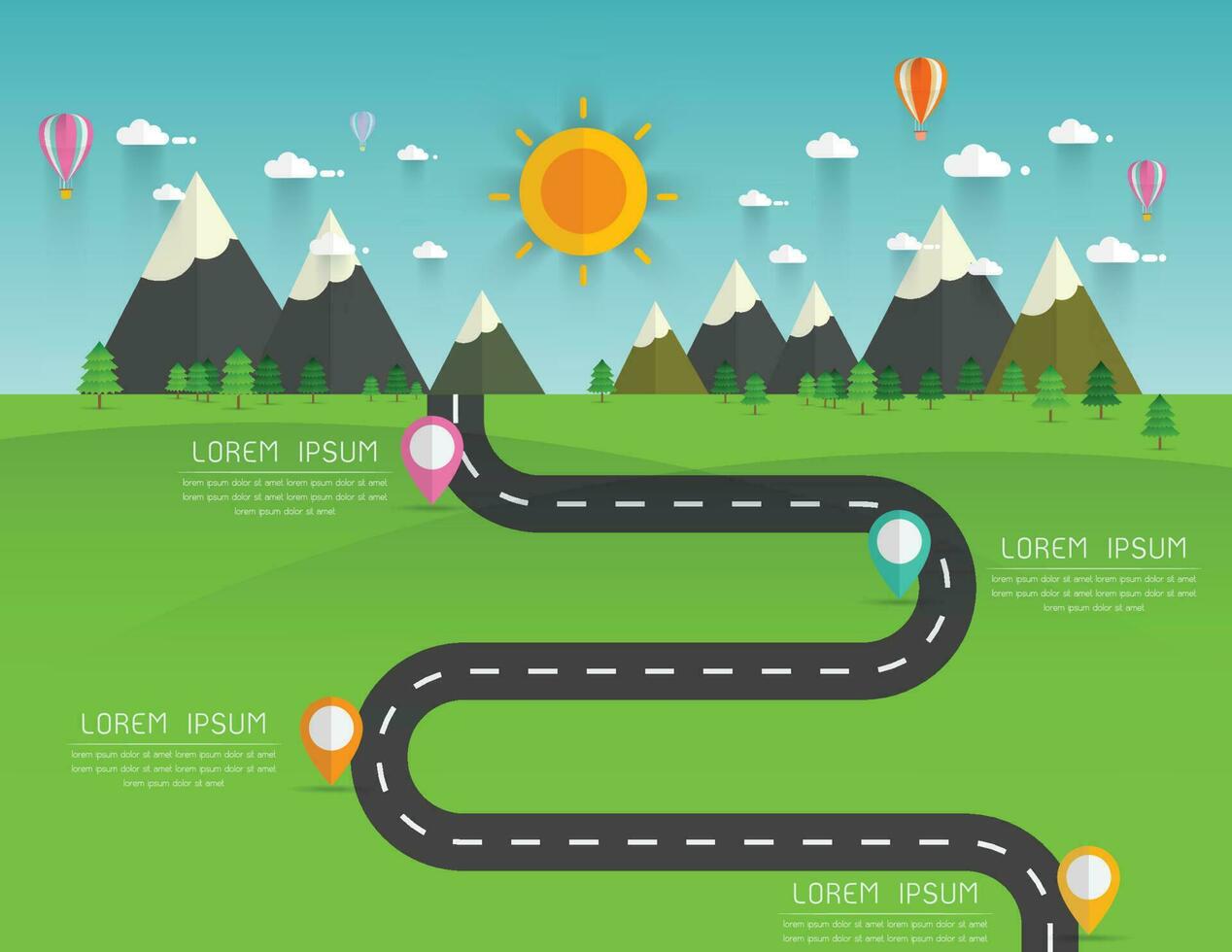 infographics Landscape background Vector illustration