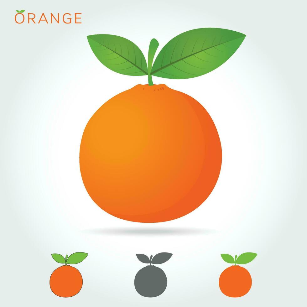 naranja icono vector