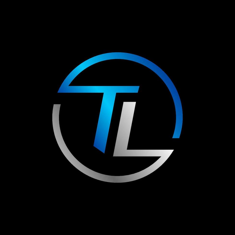 TL monogram logo design illustration vector