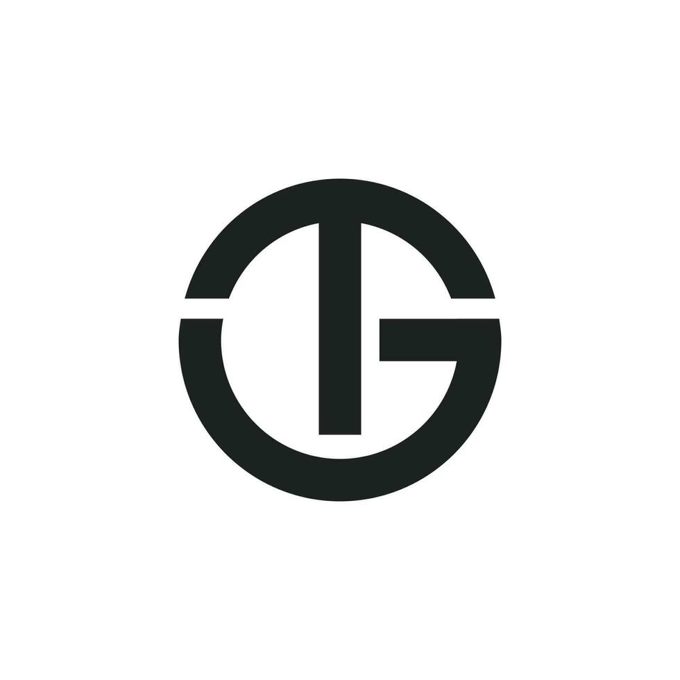 T G monogram logo vector design illustration