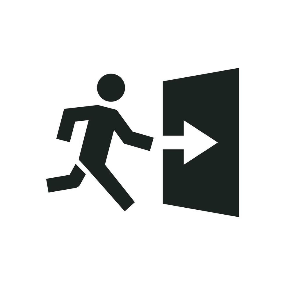 Exit sign icon vector design illustration
