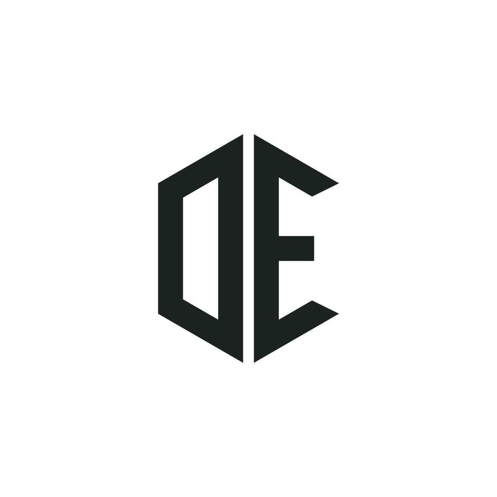 DE monogram logo vector design illustration