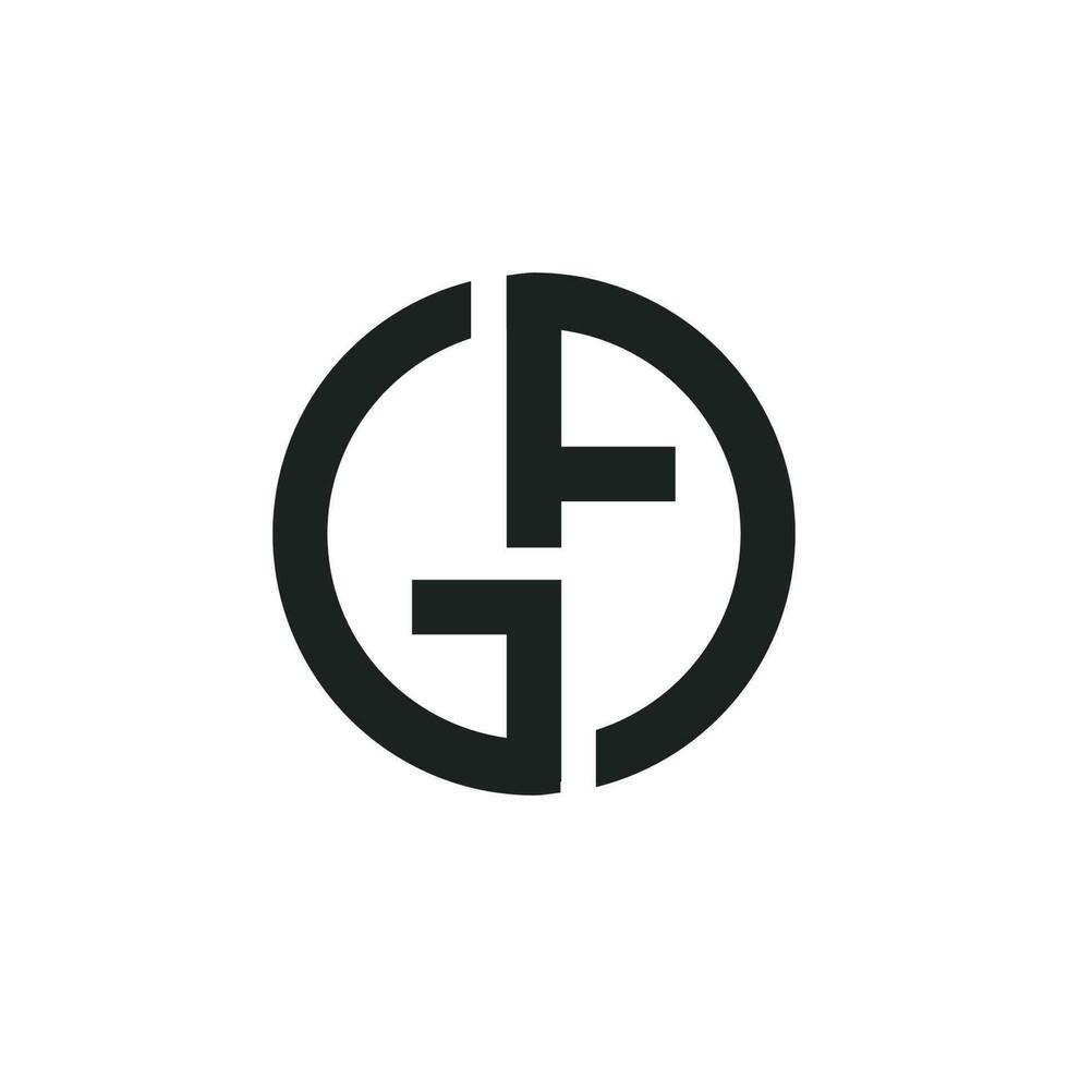 Georgia monograma logo diseño ilustración vector