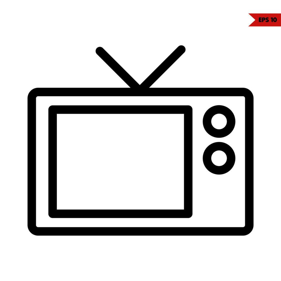 television line icon vector