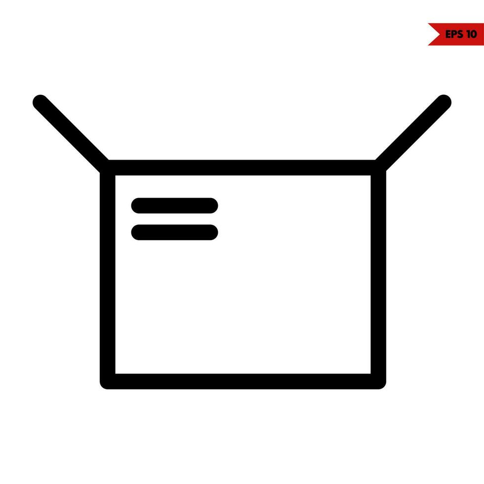 box line icon vector