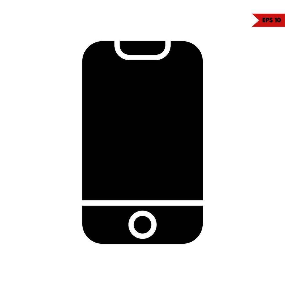 mobile phone glyph icon vector