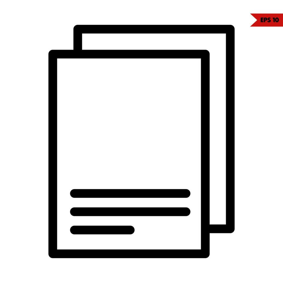 paper document line icon vector