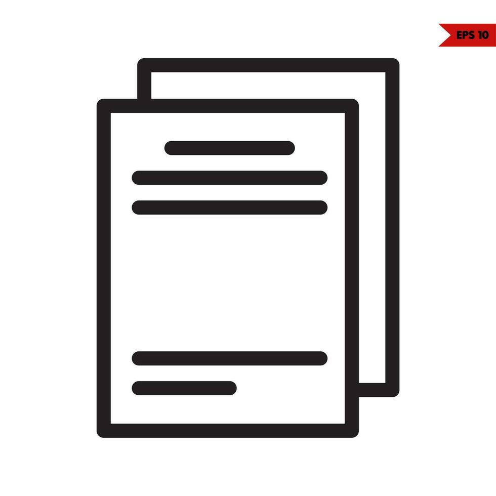 paper document line icon vector