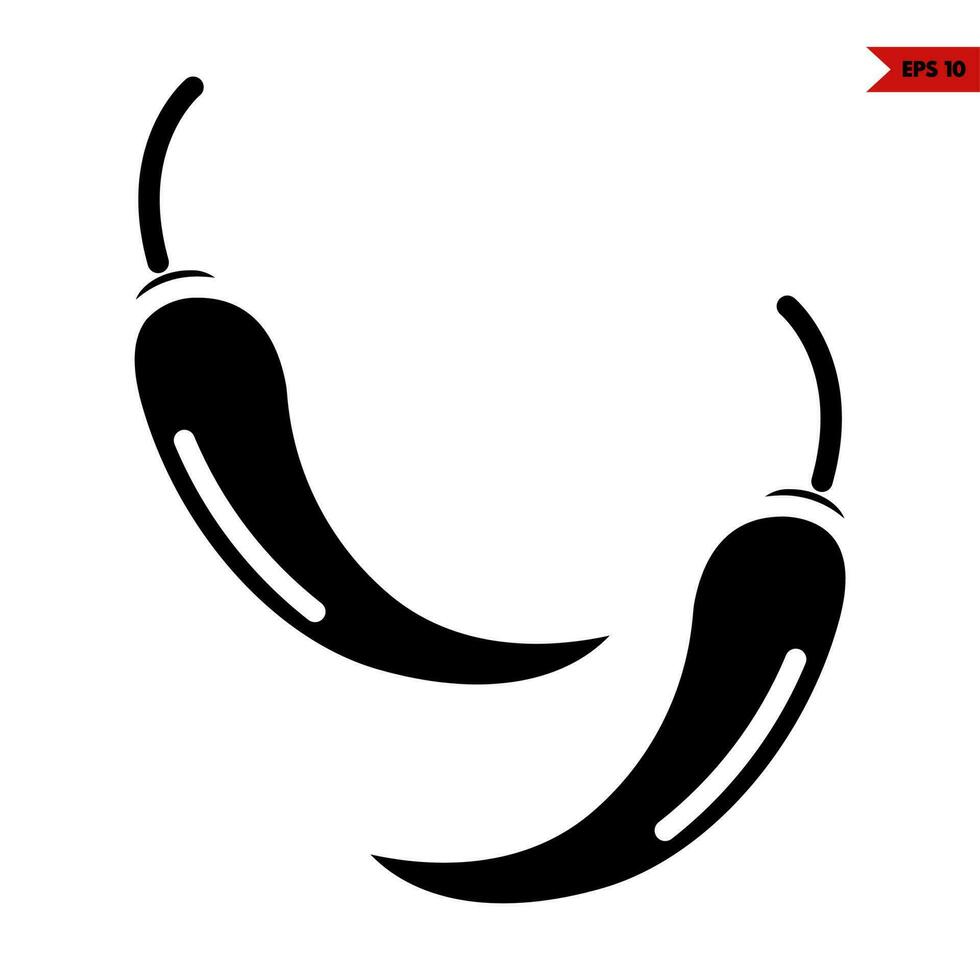 chilli glyph icon vector