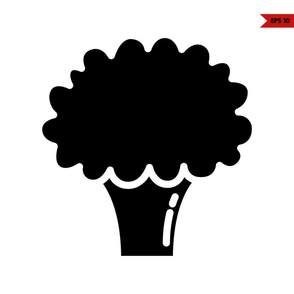broccoli glyph icon vector