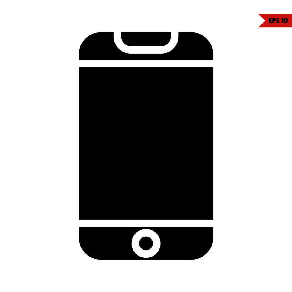 mobile phone glyph icon vector