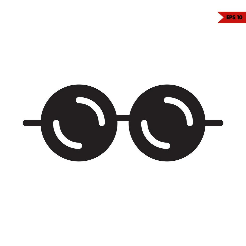 glasses glyph icon vector