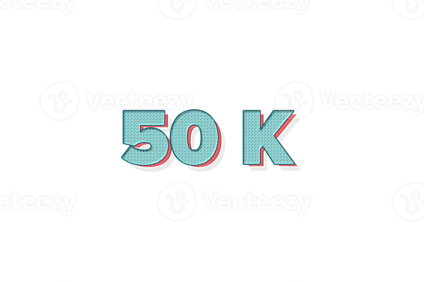 50 k subscribers celebration greeting Number with unique design png