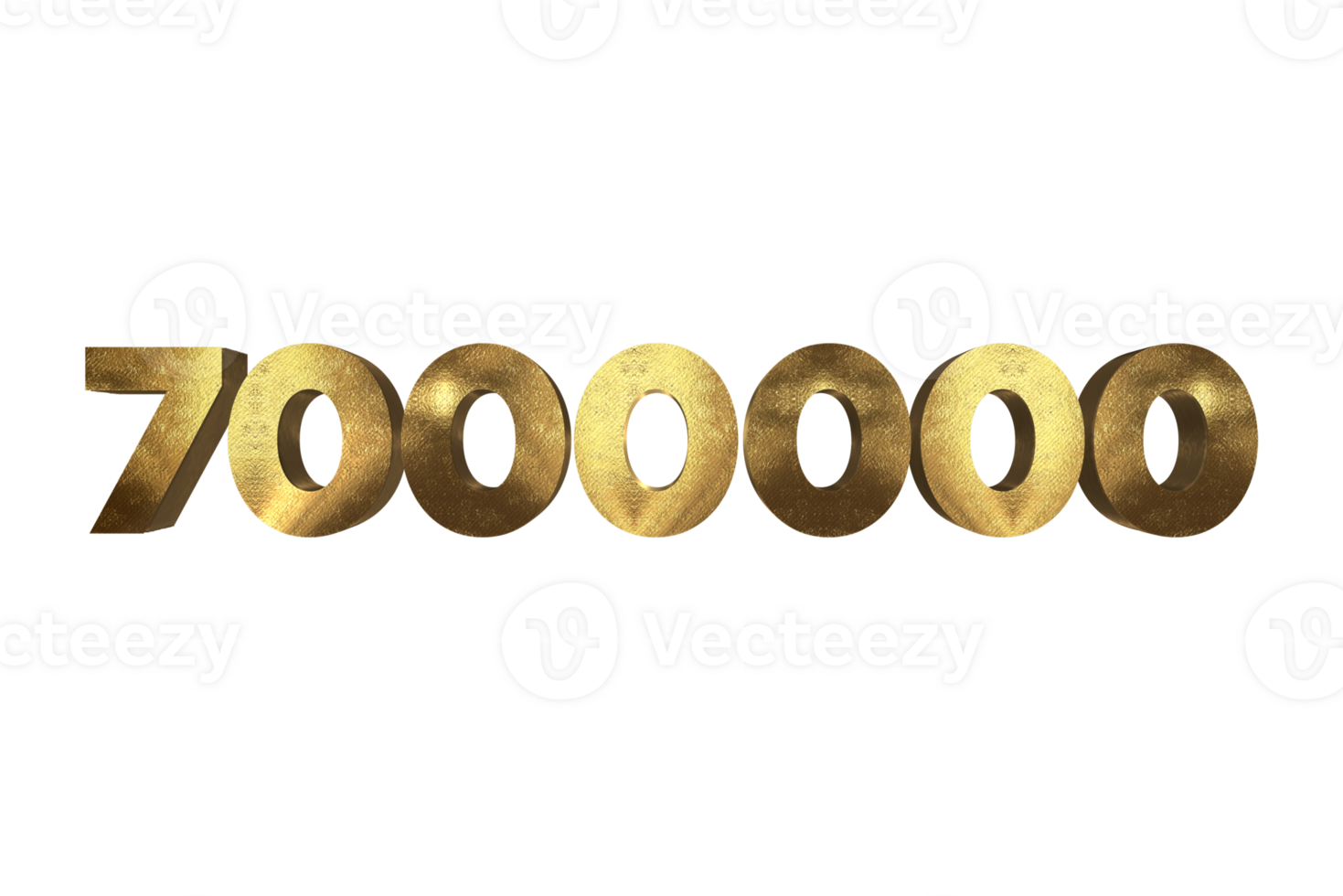 7000000 subscribers celebration greeting Number with gold design png