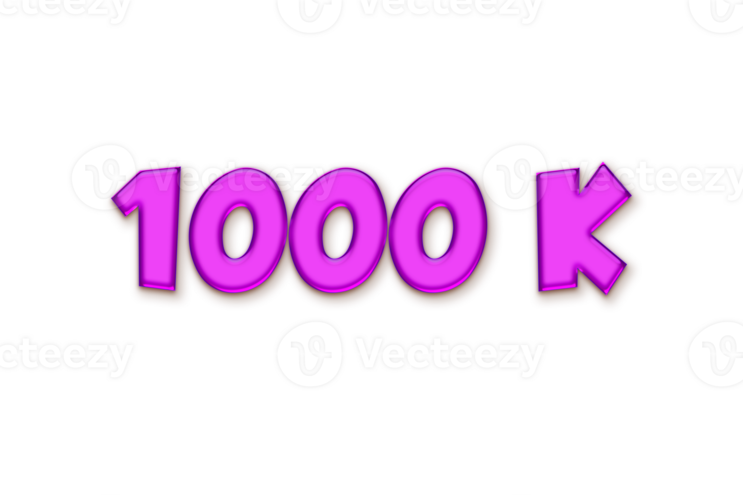 1000 k subscribers celebration greeting Number with liquid design png