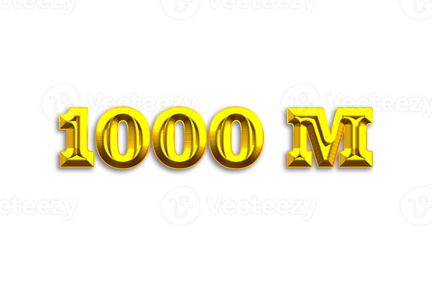 1000 million subscribers celebration greeting Number with gold  design png