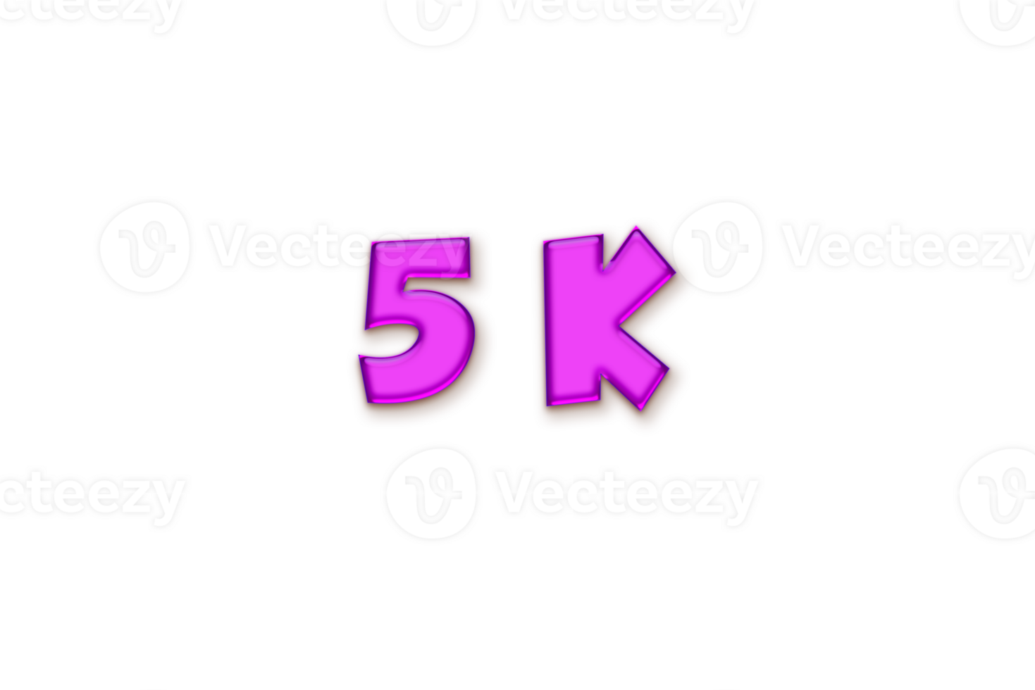 5 k subscribers celebration greeting Number with liquid design png