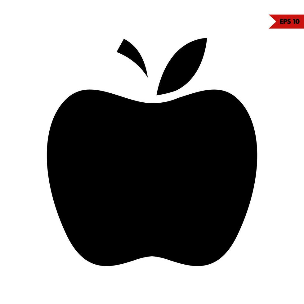 apple glyph icon vector