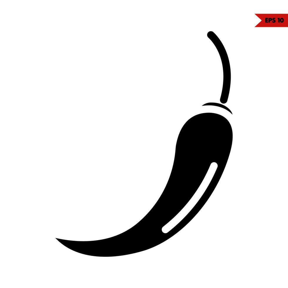 chilli glyph icon vector